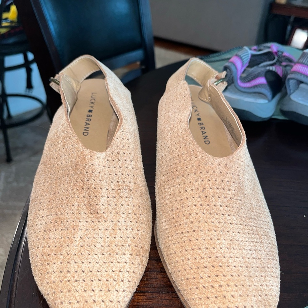 Lucky Brand Women's Tan lideton sling back 8.5 new